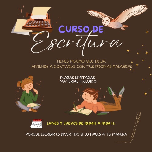 Matrícula curso escritura (jóvenes)